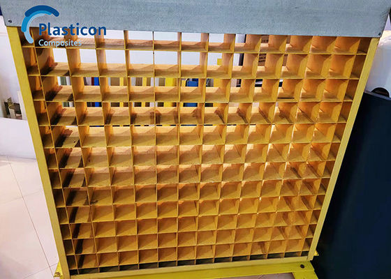 2m Chiều dài FRP Grating màu vàng sợi thủy tinh củng cố nhựa Grating