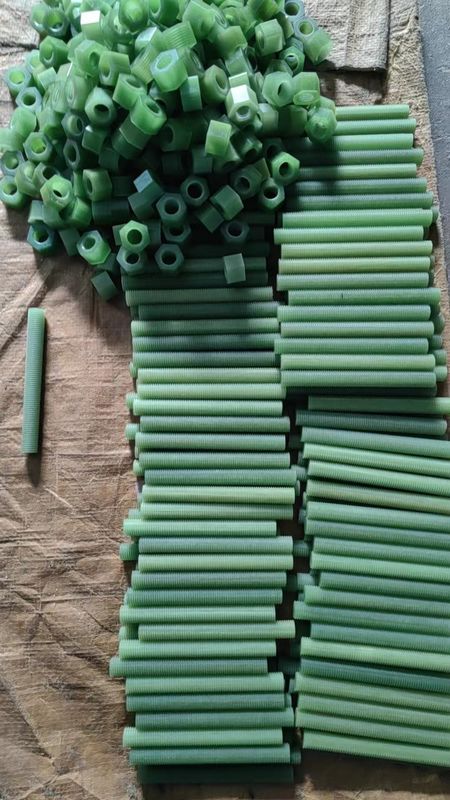 Bốt nhựa cường độ cao FRP Bolt với sợi mét màu xanh lá cây